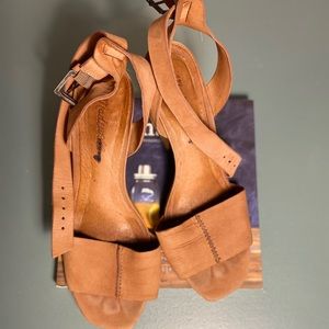 Madewell Leather and cork heels